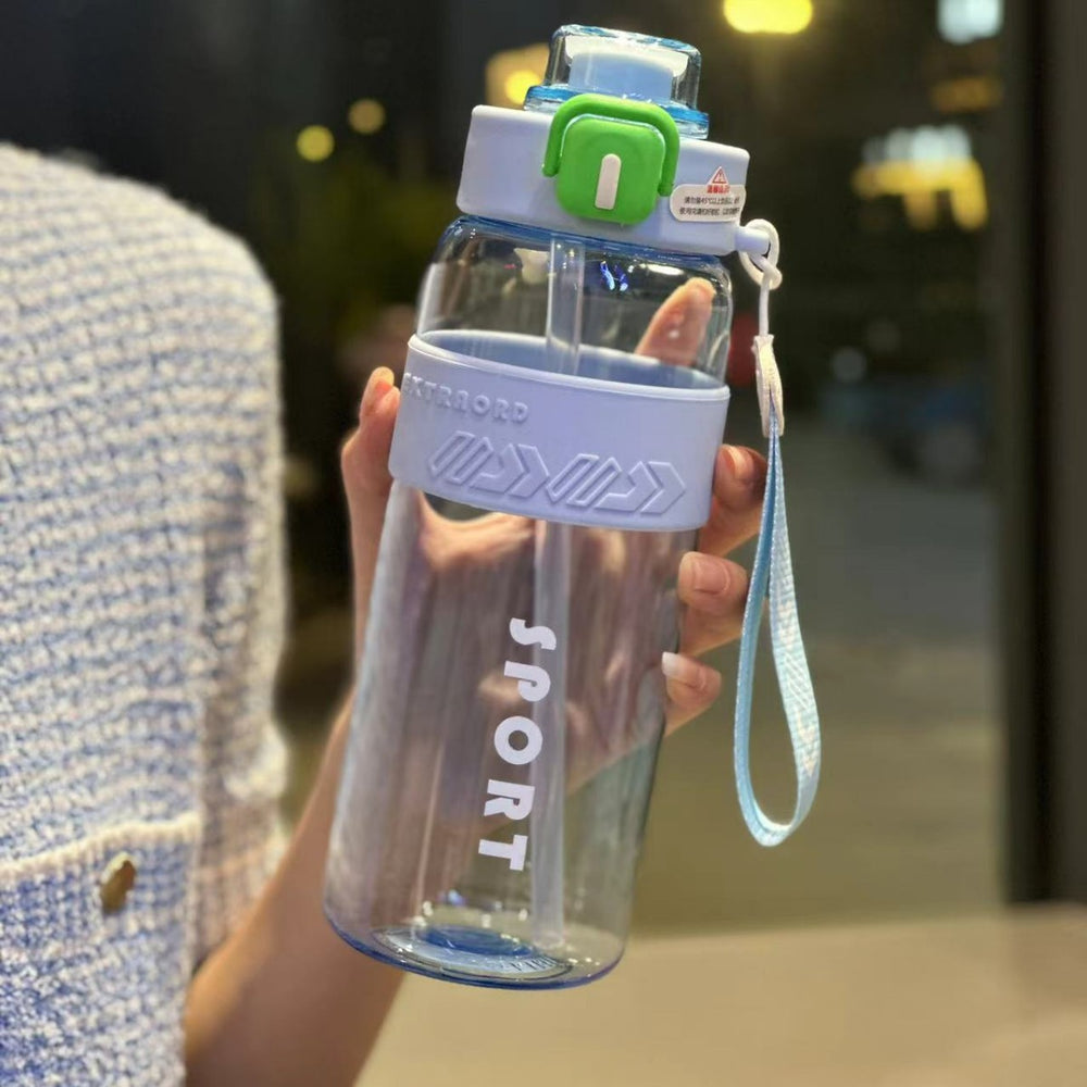 Large capacity water bottle for travel, sports, and fitness - dual drinking options, student straw cup, plastic outdoor water bottle - wholesale & customization available