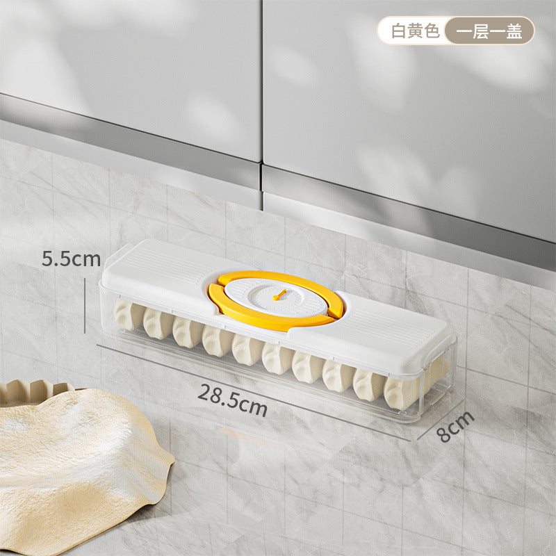 Fridge side door crevice dumpling storage box food grade sealed fresh-keeping box household dumpling chaotic freezing special box