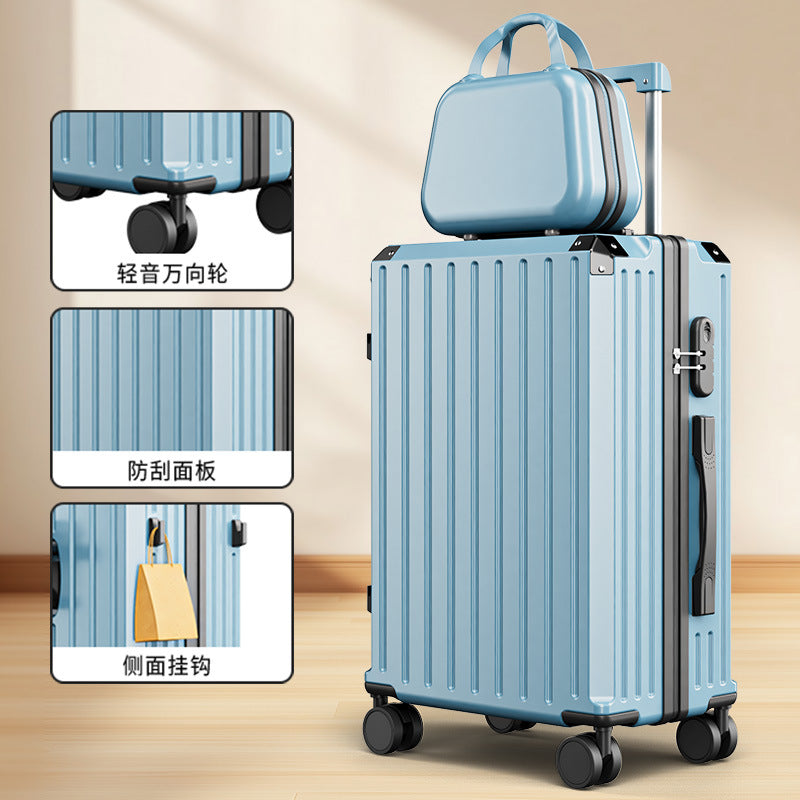 New suitcase 24-inch student trolley suitcase universal silent wheel suitcase large capacity boarding password case