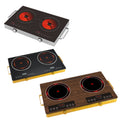 export eu/us/uk plug multifunctional double burner ceramic cooktop high power 3500w light wave oven electric hot plate