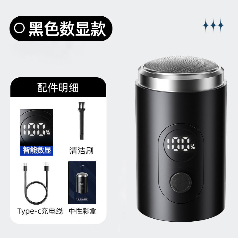 New mini electric shaver - rechargeable, portable travel beard trimmer, washable razor