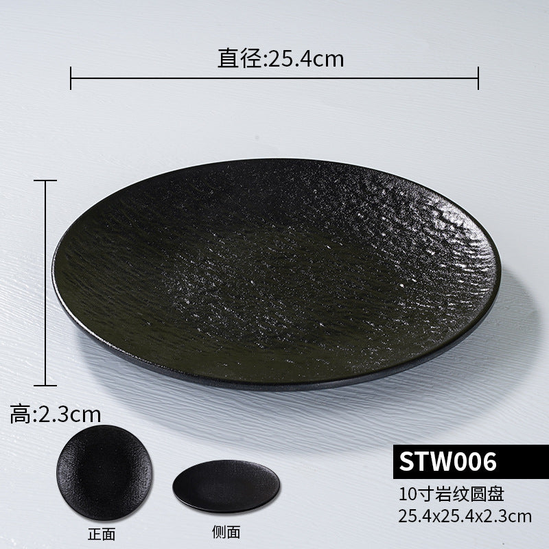 New melamine plates for commercial catering, pasta dishes, western-style steak plates, household dinner plates, high-end round plates, and flat plates
