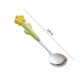 Yellow sunflower round spoon