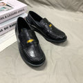 Ready to ship! trendy and versatile new genuine leather penny loafers with suede uppers and flat soles