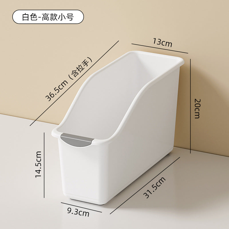 Household cabinet storage basket partition sundries storage box storage multi-functional oblique mouth ins pulley kitchen storage box