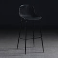 Scandinavian bar chair high stool modern casual plastic bar chair for homepopular back bar stool iron dining chair