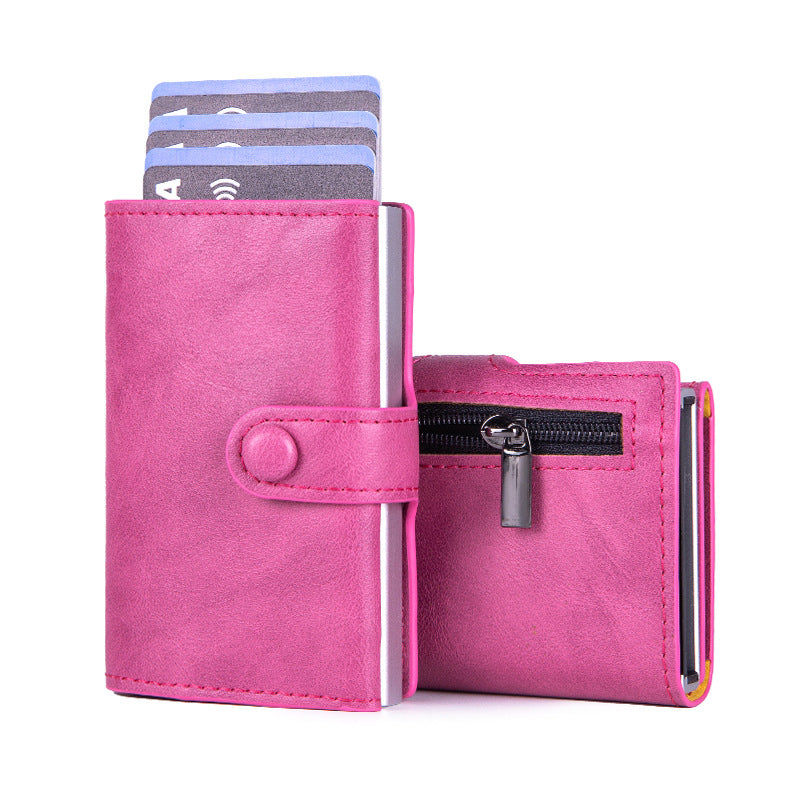 Cross-border  Metal Card Box Wallet Men's RFID Multi-Card Position Anti-Degaussing Card Bag Aluminum Alloy Business Card Holder