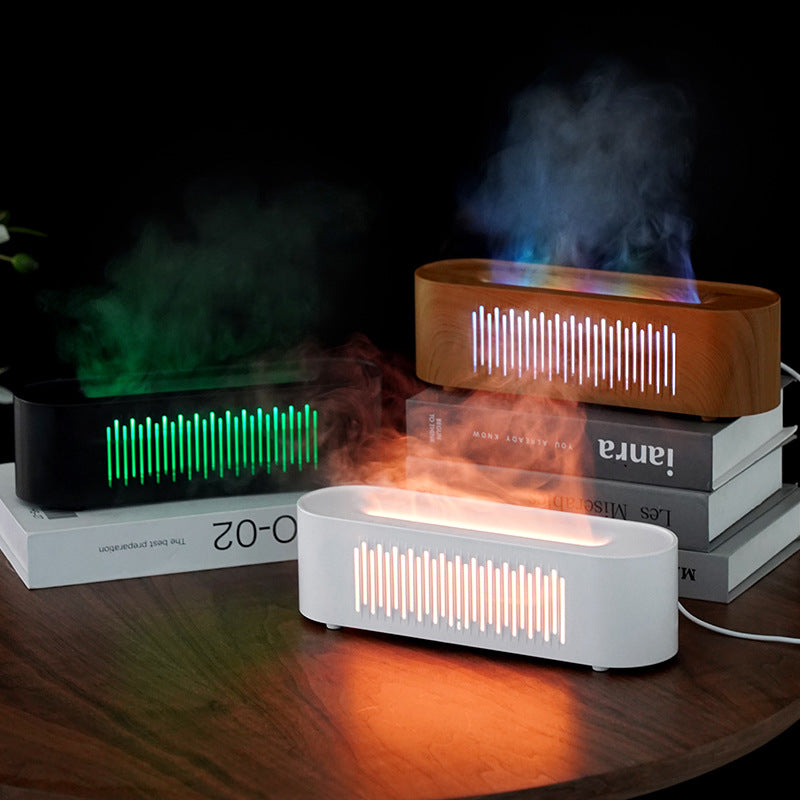 artificial large fog volume flame humidifier embedded fireplace usb atmosphere light for home flame aromatherapy machine