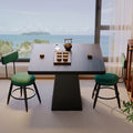 Second-hand style solid wood dining table square table round table tea table ash embossed small apartment normcore design dining table coffee table