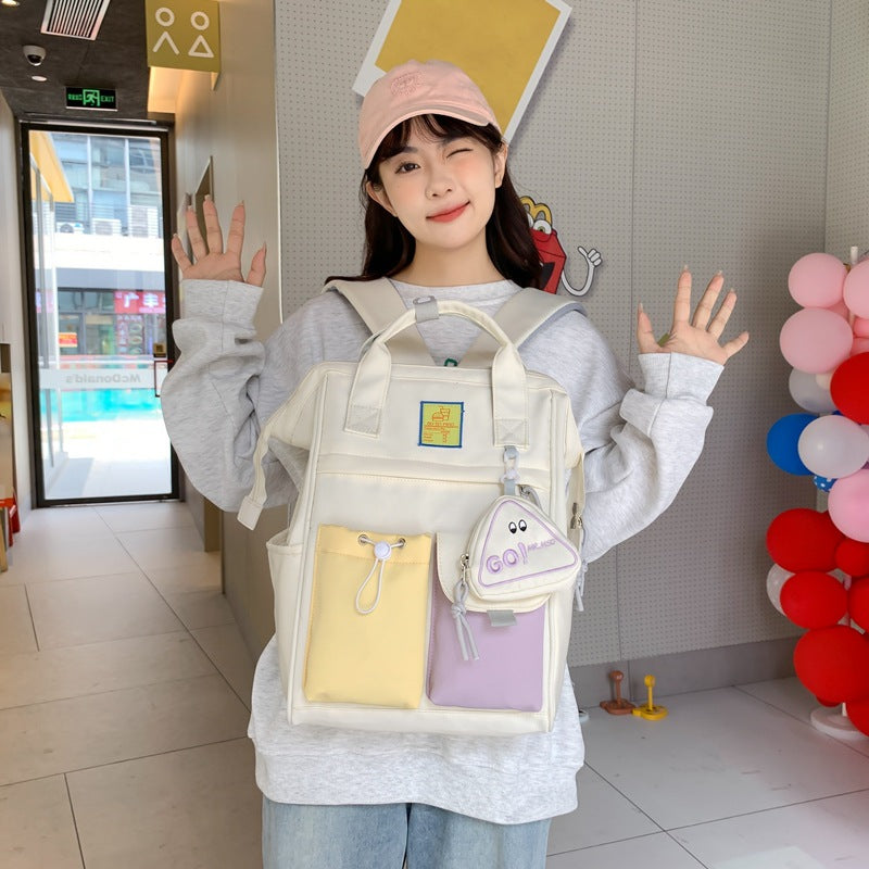 New girls schoolbag large capacity lightweight backpack female college students schoolbag niche travel computer backpack