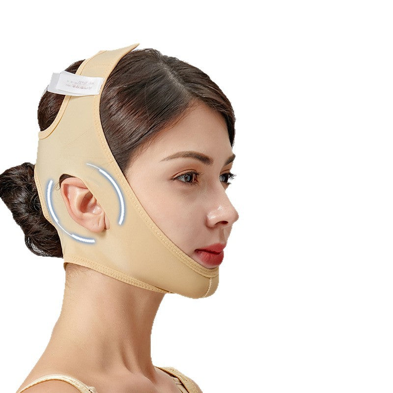Post-facelift thread lifting small v-face mask, liposuction headgear, elastic bandage for lifting, firming, and reducing nasolabial folds and double chin