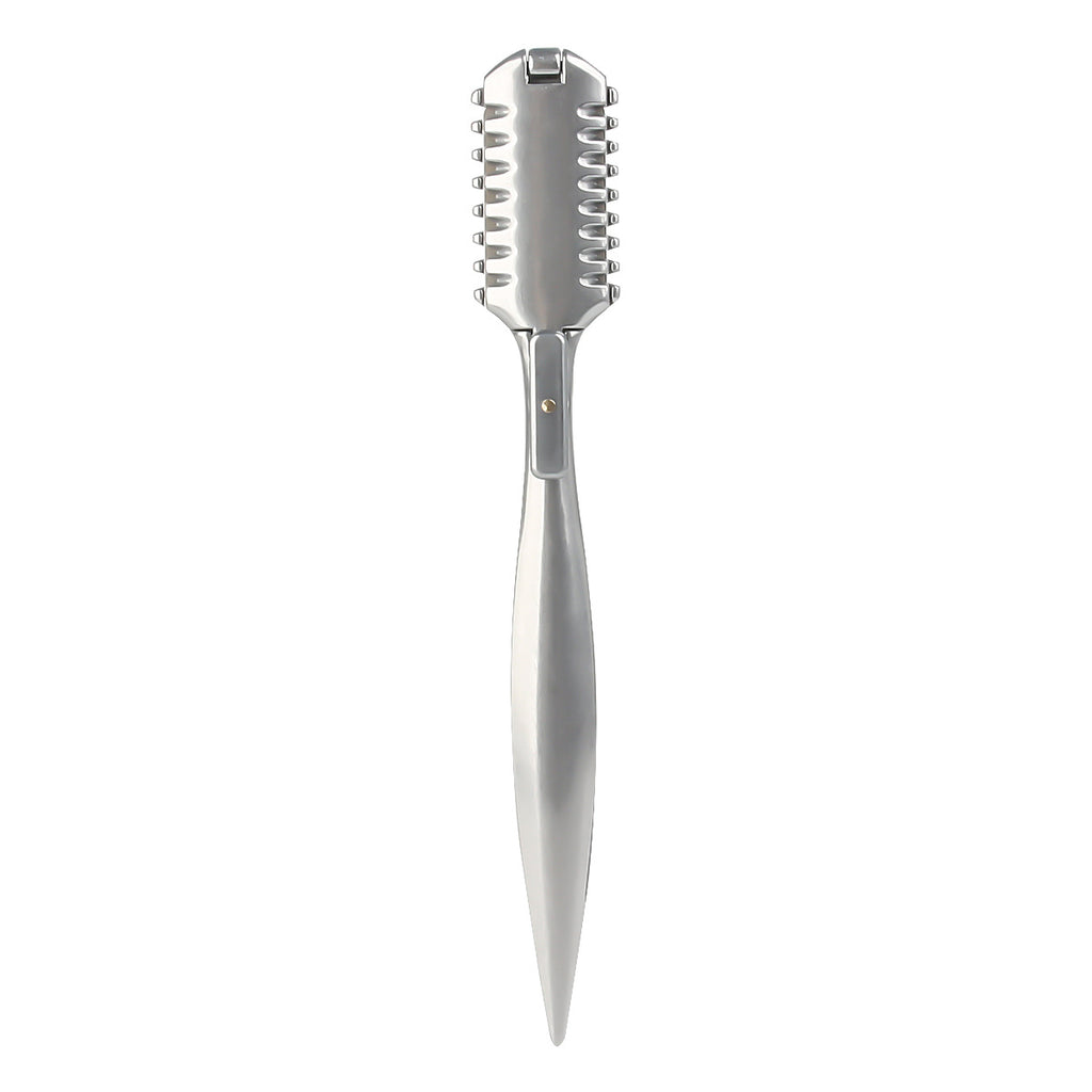 Stainless steel double-sided hair sharpener, hair repair bangs, hair sharpener, manual thinning, hair sharpener, aluminum alloy hair sharpener