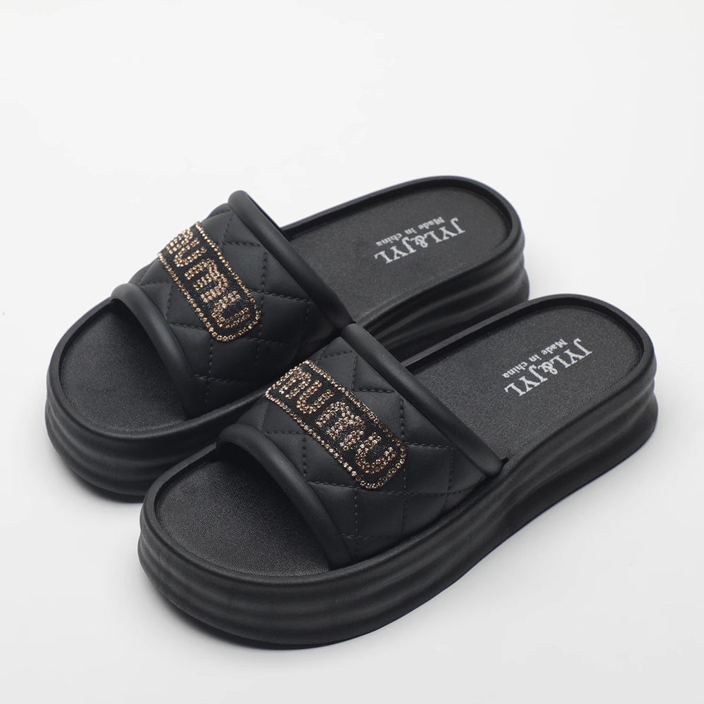 Thick sole sandals and slippers for women summeroutwear2025new arrivalnon-slipfashionpopular indoor home platform sandals