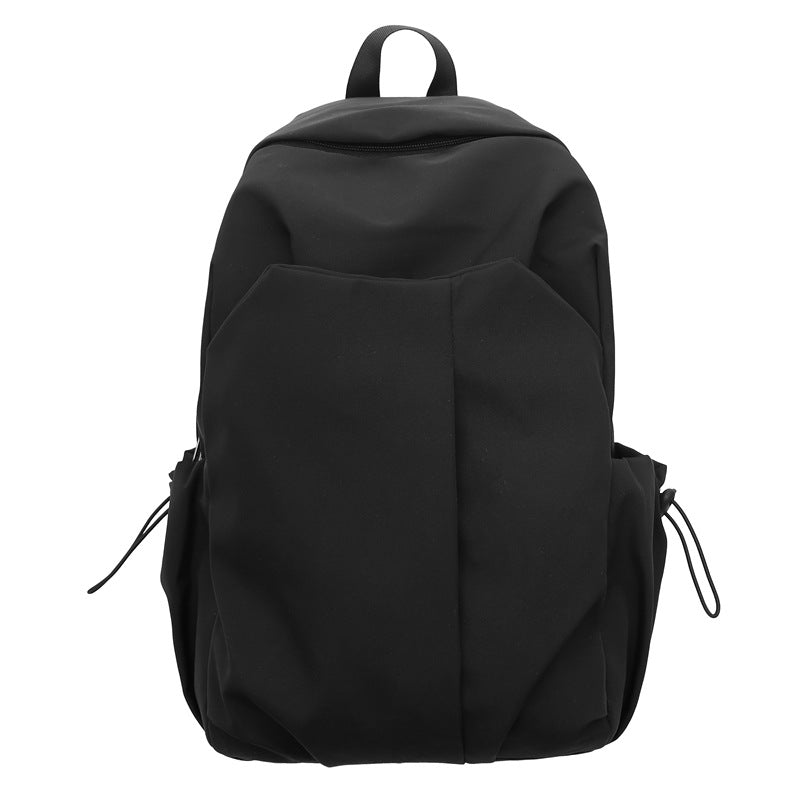 New large-capacity ins trendy and cool backpack, solid color middle and high school student travel bag, casual and simple computer backpack