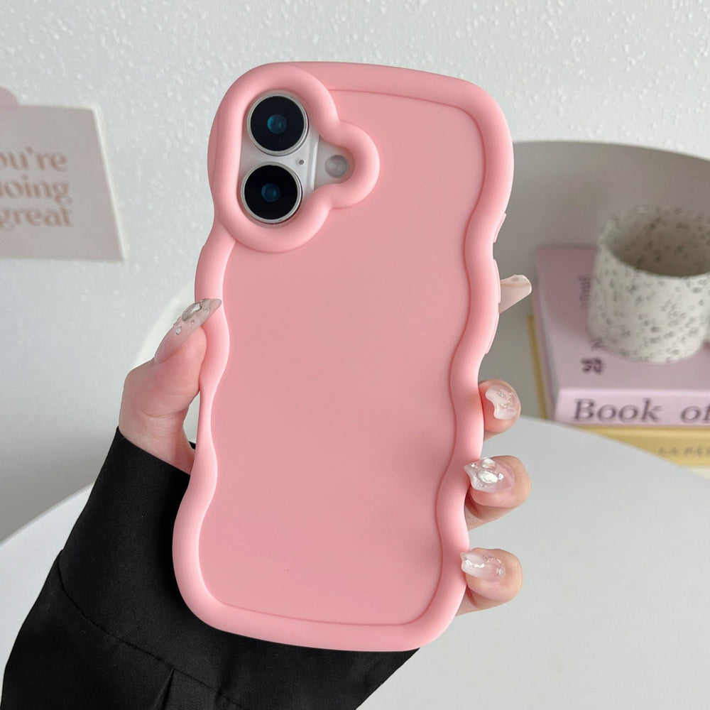 New iphone 17 case - macaron big wave apple 16 candy color soft case wholesale protective cover