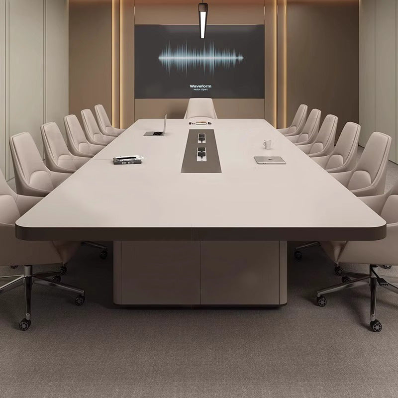 Skin-feeling office conference table long table casual modern large training table long table conference room negotiation table accessible luxury table