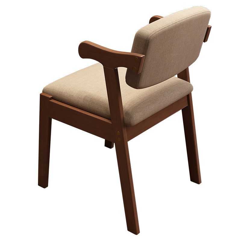 Solid wood dining chair for home desk chair oak study chair backrest stool modern casual restaurant ins style z-shaped chair