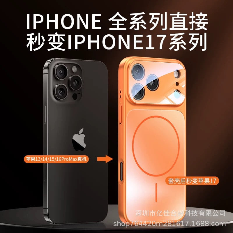 Original phone instantly upgraded to a 17 pro max with a large corning glass screen. compatible with apple iphone 16 phone cases, iphone 15 full-coverage case
