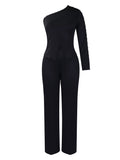 D463  foreign trade women's clothing  spring new style one-shoulder beaded ol two-piece set plus size european and american style outfit