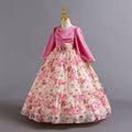 new girls' floral princess dress birthday party chiffon evening gown children's dress
