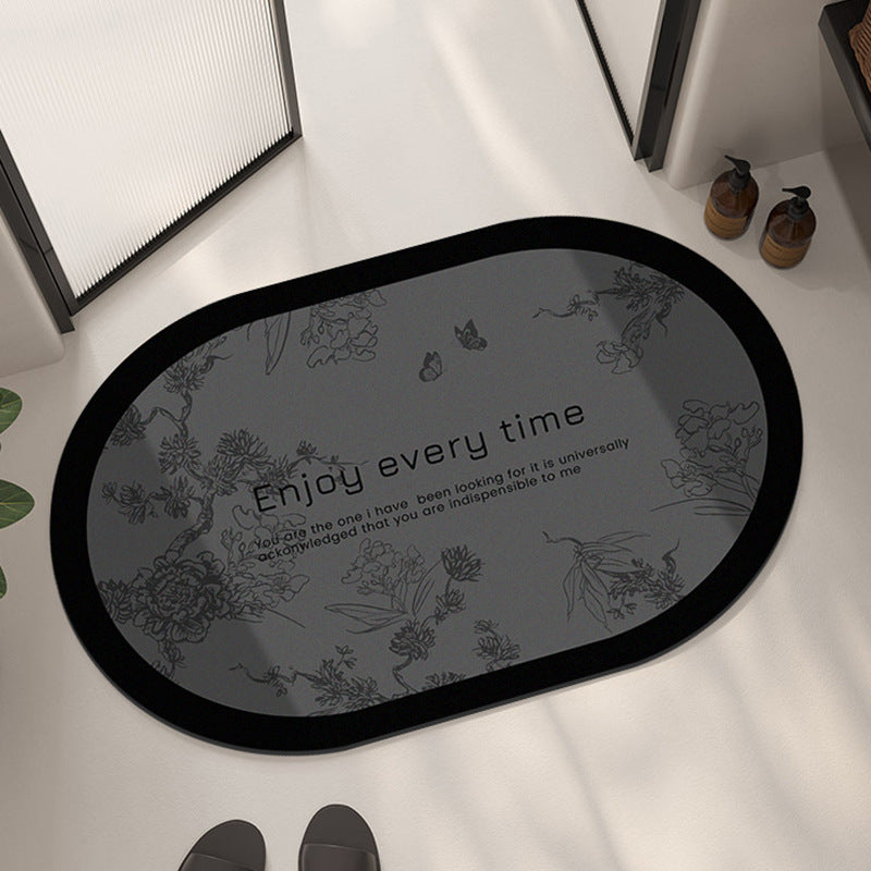 Soft diatom mud bathroom floor mat bathroom non-slip floor mat toilet absorbent carpet toilet door foot mat quick drying