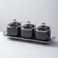 Seasoning box kitchen for homenordicaccessible luxury ceramic seasoning jar seasoning jar salt msg jar good-looking combination suit