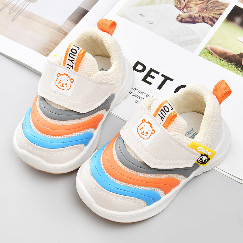 Kids' spring/autumn  collection: girls' breathable soft-soled baby shoes, boys' functional shoes, and first walker shoes