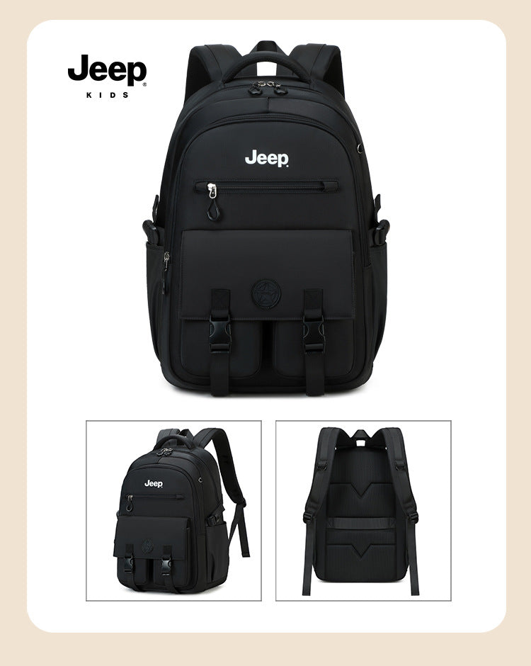 Jeep kids' backpack - lightweight, commuter-friendly, large capacity backpack for boys and girls - elementary and middle school students - reduces burden, spine protection