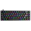 Ak68 mechanical keyboard - cherry mx red/blue switches, wired, mini portable rgb backlit keyboard for desktop