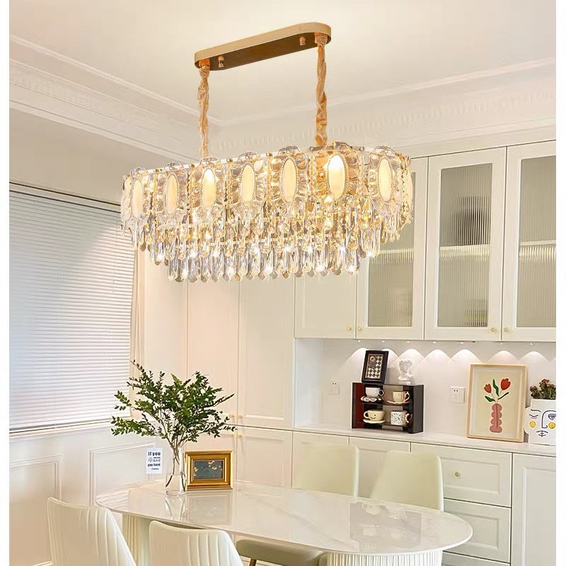 French Cream Wind Light Luxury Crystal Chandelier Living Room Main Light Bedroom Light 2025 New Simple Dining Room Lighting