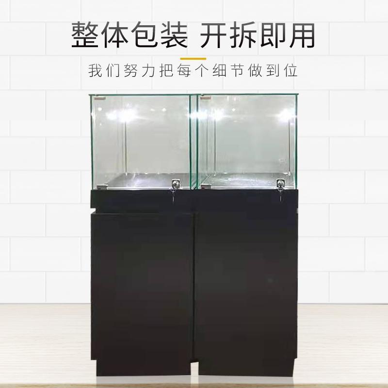 Jewelry Exhibition Counter Museum Glass Display Cabinet Jade Cultural Relics Display Stand Commercial Sample Display Cabinet