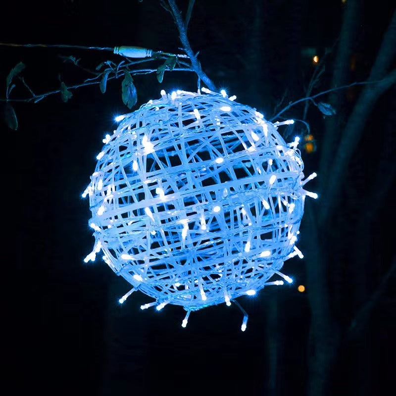 LED vine ball lamp holiday decoration outdoor ball lamp landscape hanging tree ball lamp street outdoor lighting lantern string