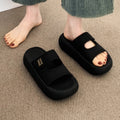 Thick solevelcro sandals and slippers for women summeroutwear2026 new arrivaleasiest for matchslimming look one-line slippers casual sandals