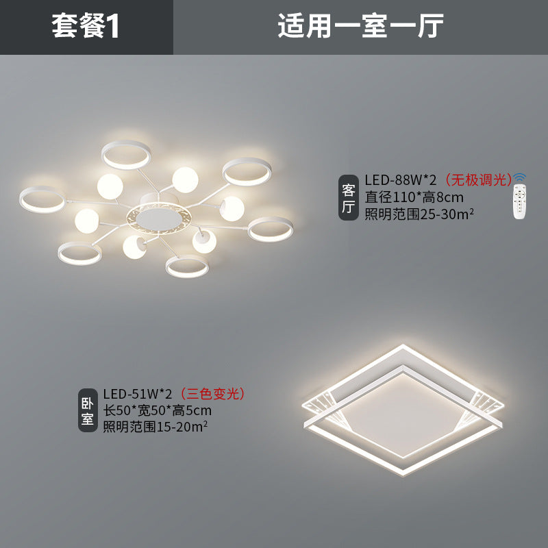 Living room main light 2025 new popular hall light Guangdong Zhongshan lighting whole house package combination three rooms and two living rooms