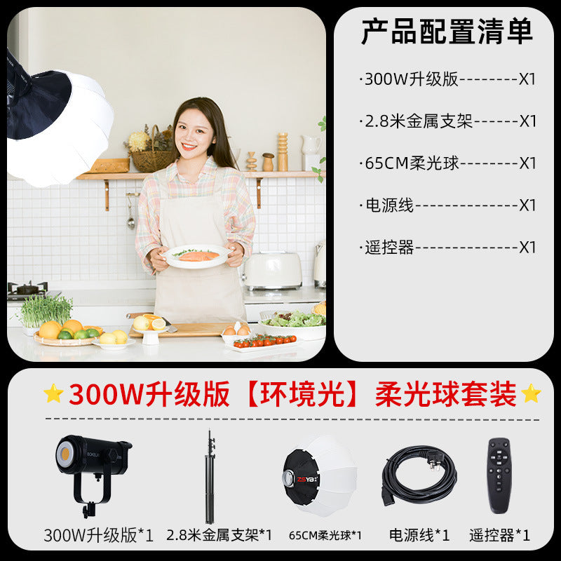 300W professional COB live broadcast filling light live streaming host special shooting lighting LED photography light beauty photo indoor shooting