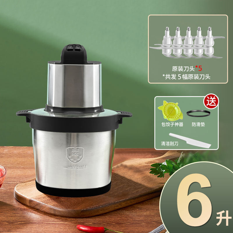 New 6l electric meat grinder - household multifunctional 8l food processor, mixer, and meat stuffing machine - chili grinder - wholesale