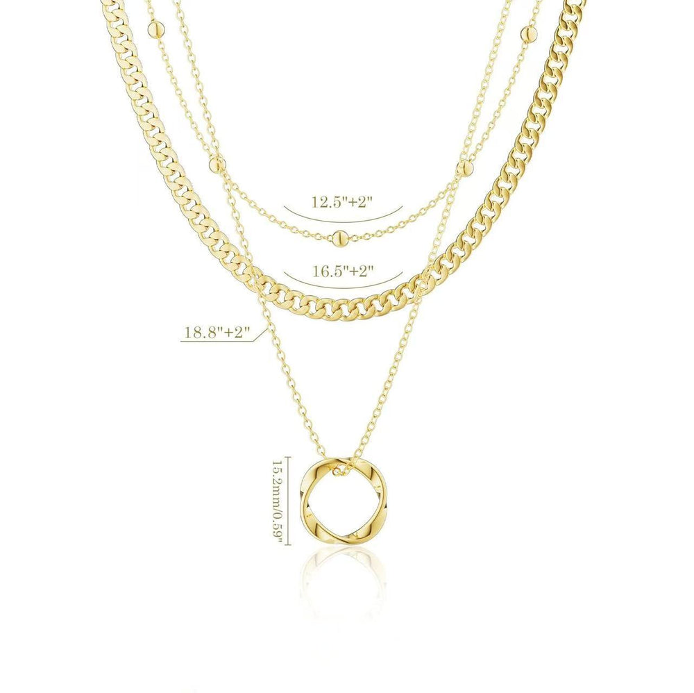 Versatile layered necklace for cross-border e-commerce: european and american fashion, exquisite stainless steel choker, women's jewelry wholesale