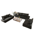 Fabric sofa living room small apartment modern casual straight row double cat scratching leather accessible luxury sailboat sofa