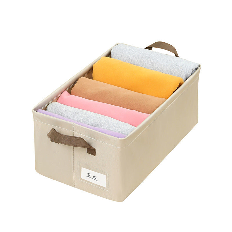 Steel frame storage box Household wardrobe Clothing sorting box Fabric foldable pants storage box Storage box Drawer