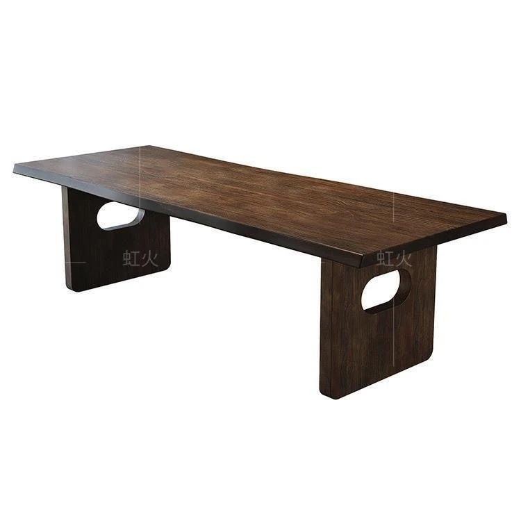 New chinoiserie large tea table solid wood whole cut for home large tea table tea table all-in-one a complete set of tea table and chairs tea table