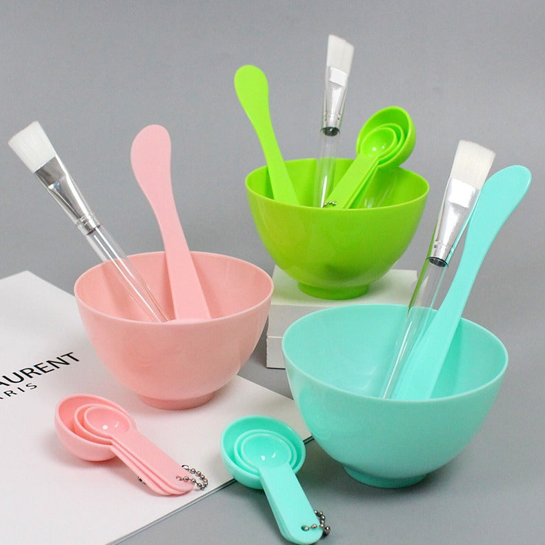 Zhiwei 6-piece suit beauty plastic mask bowl tool mask stick spoon makeup brush large and small size chinese and english version