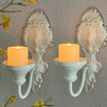 European style creative retro wall-mounted candle holder, nordic iron art candle cup, home hotel wall decoration candlestick, fashionable