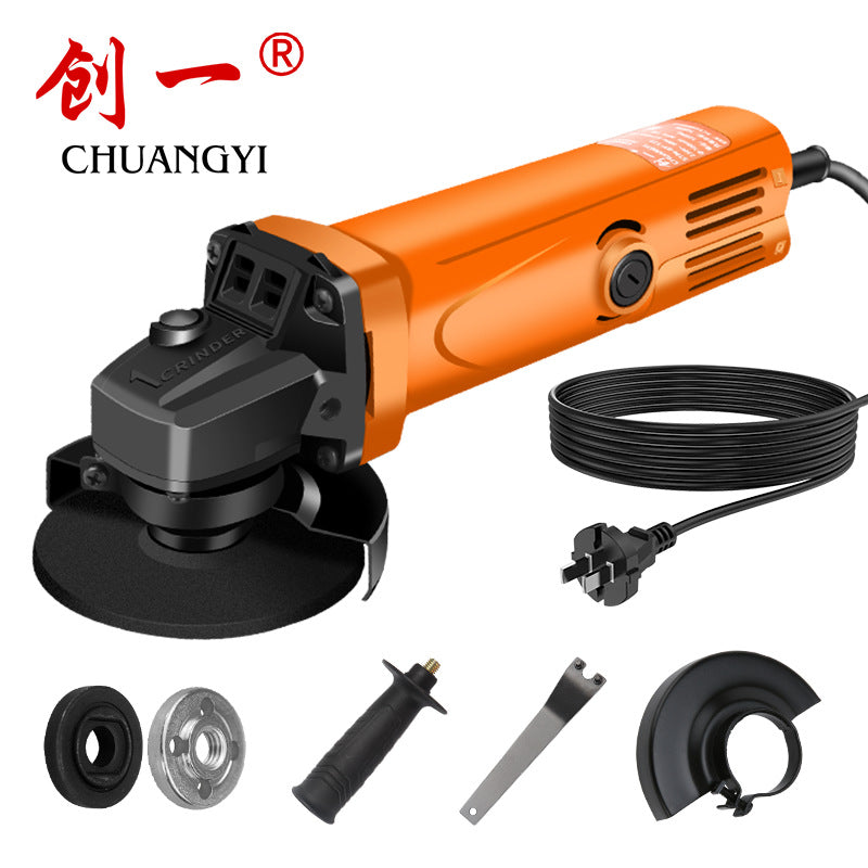 Chuangyi 220v high power angle grinder multi-function grinding and polishing cutting machine for home hand grinding wheel industrial grade