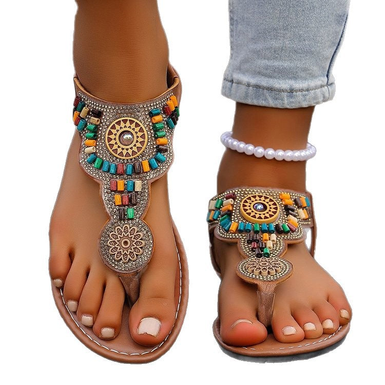 summer new arrival: women's plus-size flat sandals for cross-border e-commerce. wholesale price: $0.67. dropshipping available for  and