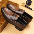2025 men's leather dress shoes - new business casual style, british & korean design, pointed toe, plus sizes available