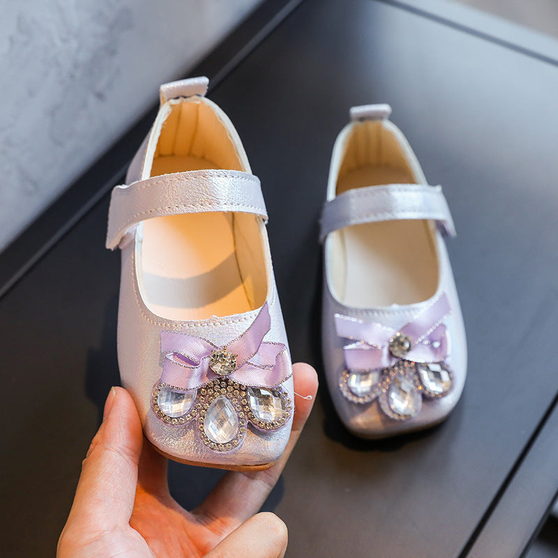 Girls' leather shoes - spring  new collection: princess shoes for baby girls, soft-soled children's shoes, spring/autumn single shoes, pink
