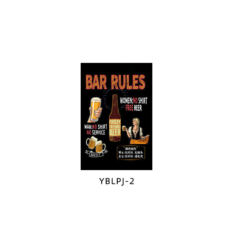 Beer painting industrial style bar decoration painting music dining bar KTV box izakaya pub barbecue shop mural