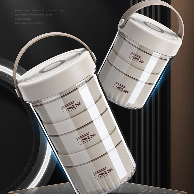 Portable, portable, multi-layer lunch box, foam insulation bucket, lift pot, Japanese-style sealed insulation lunch bucket, insulation lunch box, fresh-keeping box.