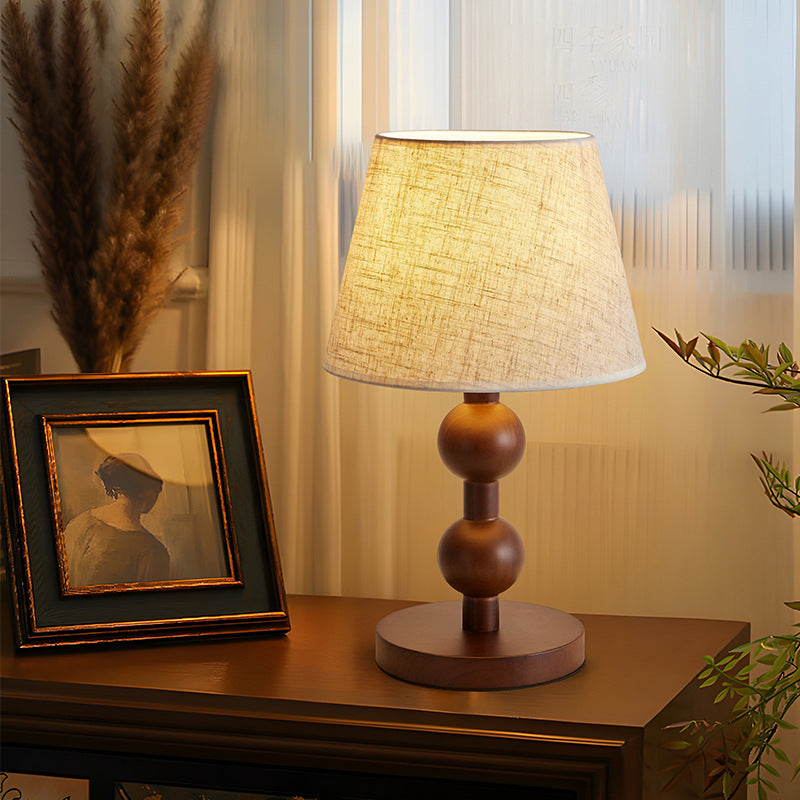 [Strict selection] American retro desk lamp bedside lamp antique master bedroom atmosphere high-end ash wood Chinese study