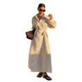 French striped shirt dress - slim fit, slit hem, tie waist, beach vacation style, two-piece look